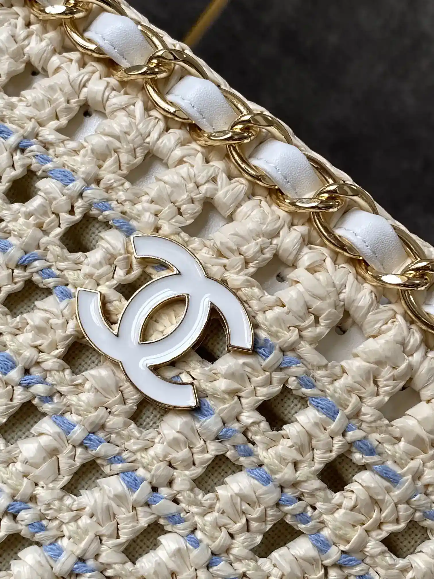 Chanel Beige Straw Woven Tote Bag product photo from LabelPicks
