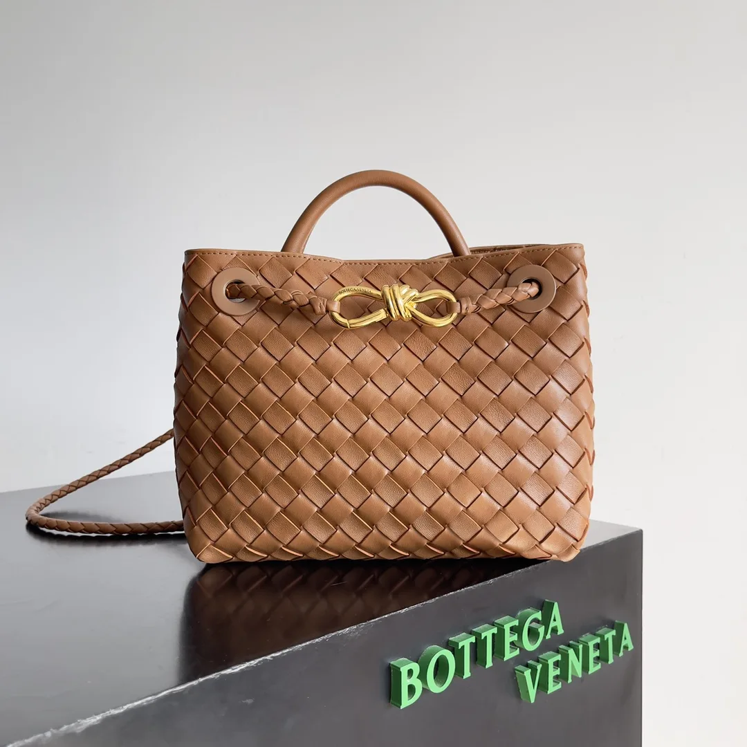 Bottega Veneta Andiamo White Intrecciato Woven Leather Top Handle Bag product photo from LabelPicks