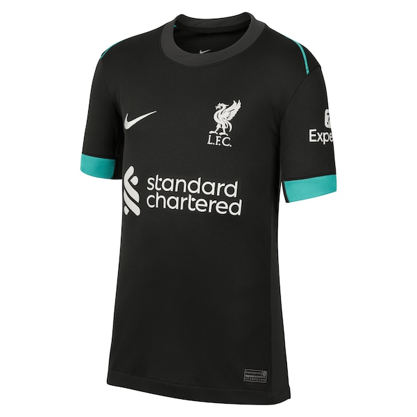 Liverpool Nike Youth 2024/25 Away Replica Blank Jersey - Forest Green