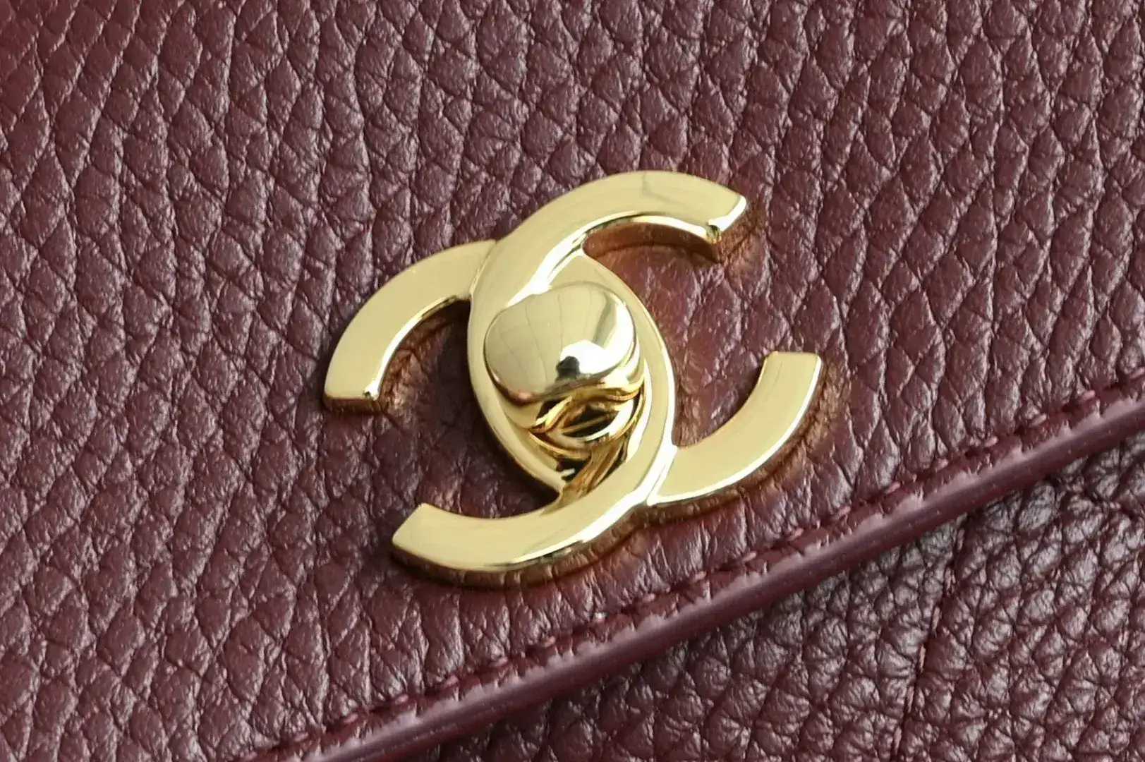 Chanel Burgundy Calfskin Top Handle Bag product photo from LabelPicks