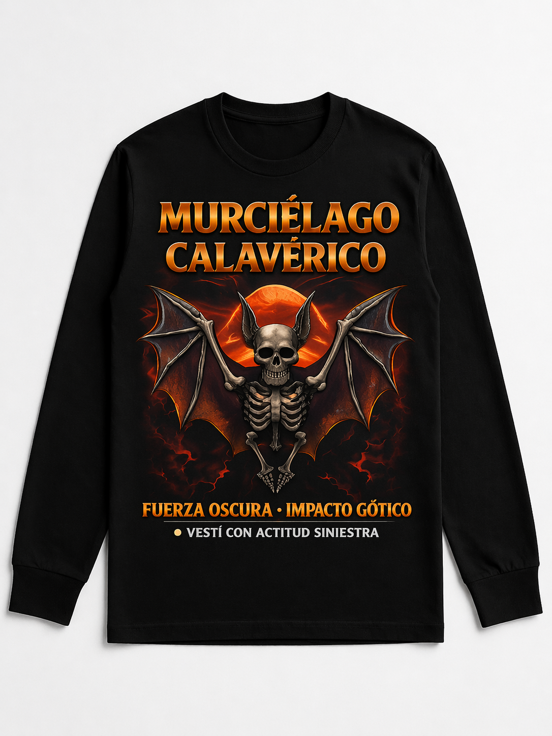 Remera Murciélago Calavérico – Impacto Gótico