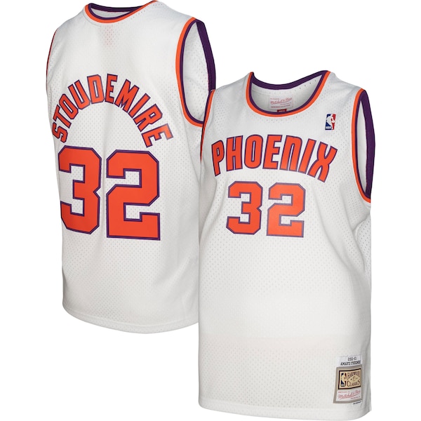 Amar'e Stoudemire Phoenix Suns 2001/02 Hardwood Classics Swingman Jersey - White/Purple