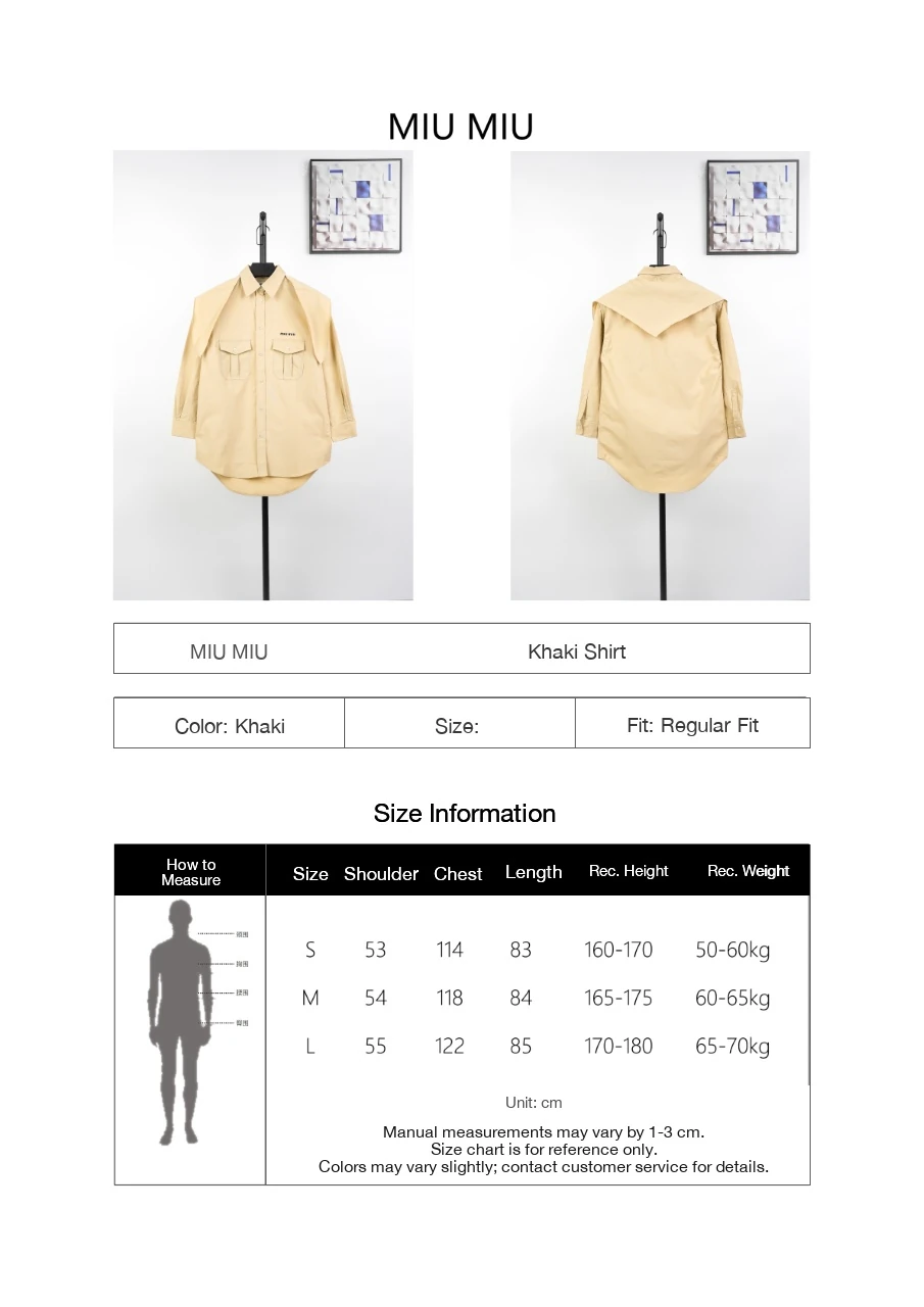 Miu Miu Khaki Bow Poplin Long Sleeve Shirt product photo from LabelPicks