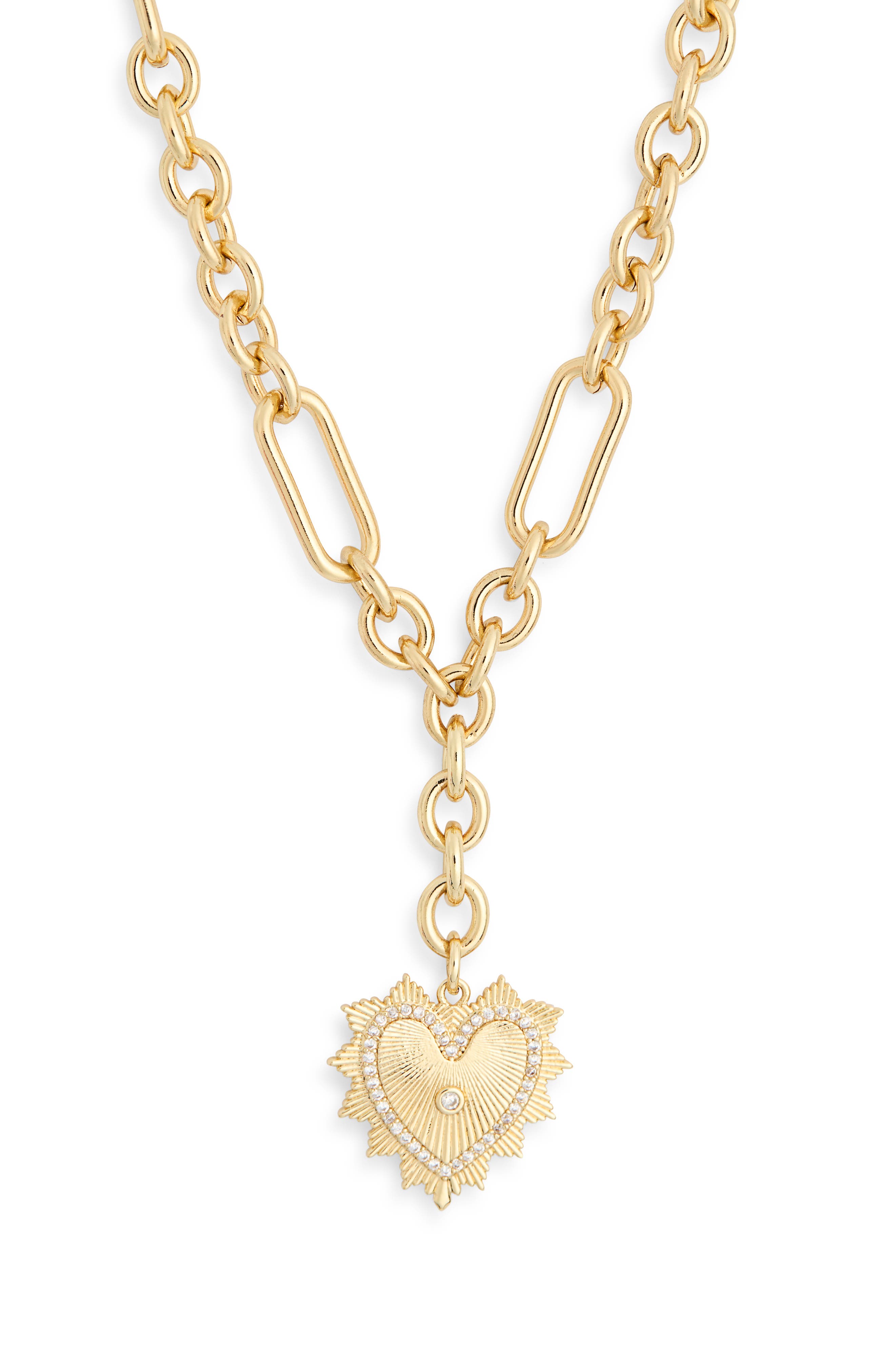Leith CZ Large Heart Pendant Necklace