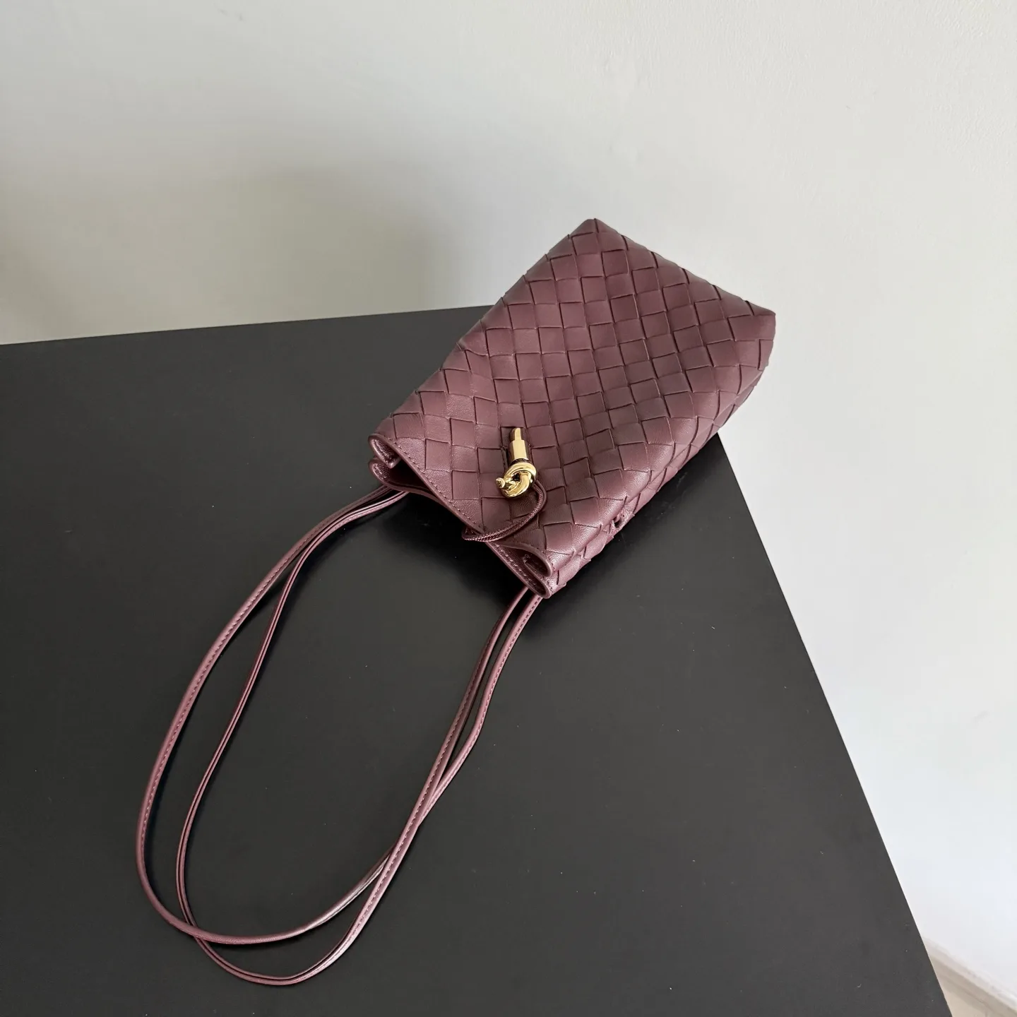 Bottega Veneta Intrecciato Woven Leather Andiamo Crossbody Bag product photo from LabelPicks