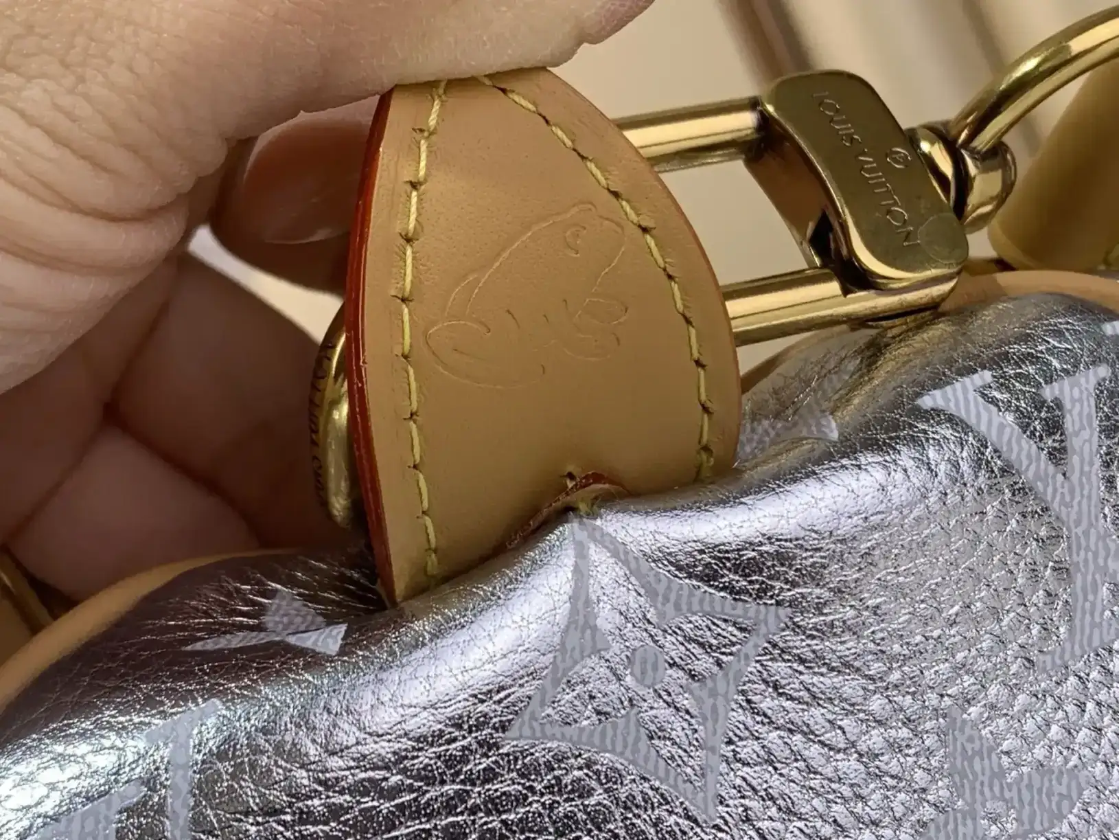 Louis Vuitton Silver Speedy Calfskin Top Handle Bag product photo from LabelPicks