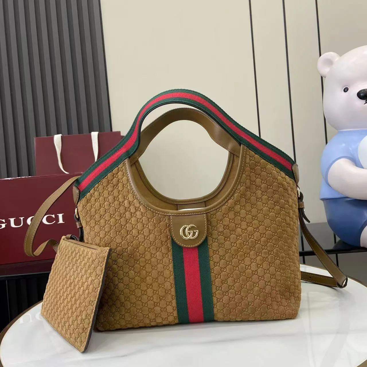 Gucci Brown GG Supreme Canvas Tote Bag product photo from LabelPicks