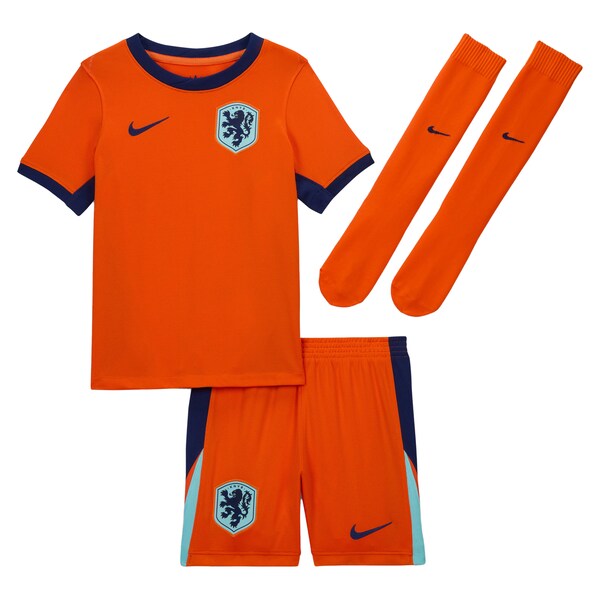 Netherlands National Team Nike Preschool 2024 Home Replica Stadium Kit Set - Orange