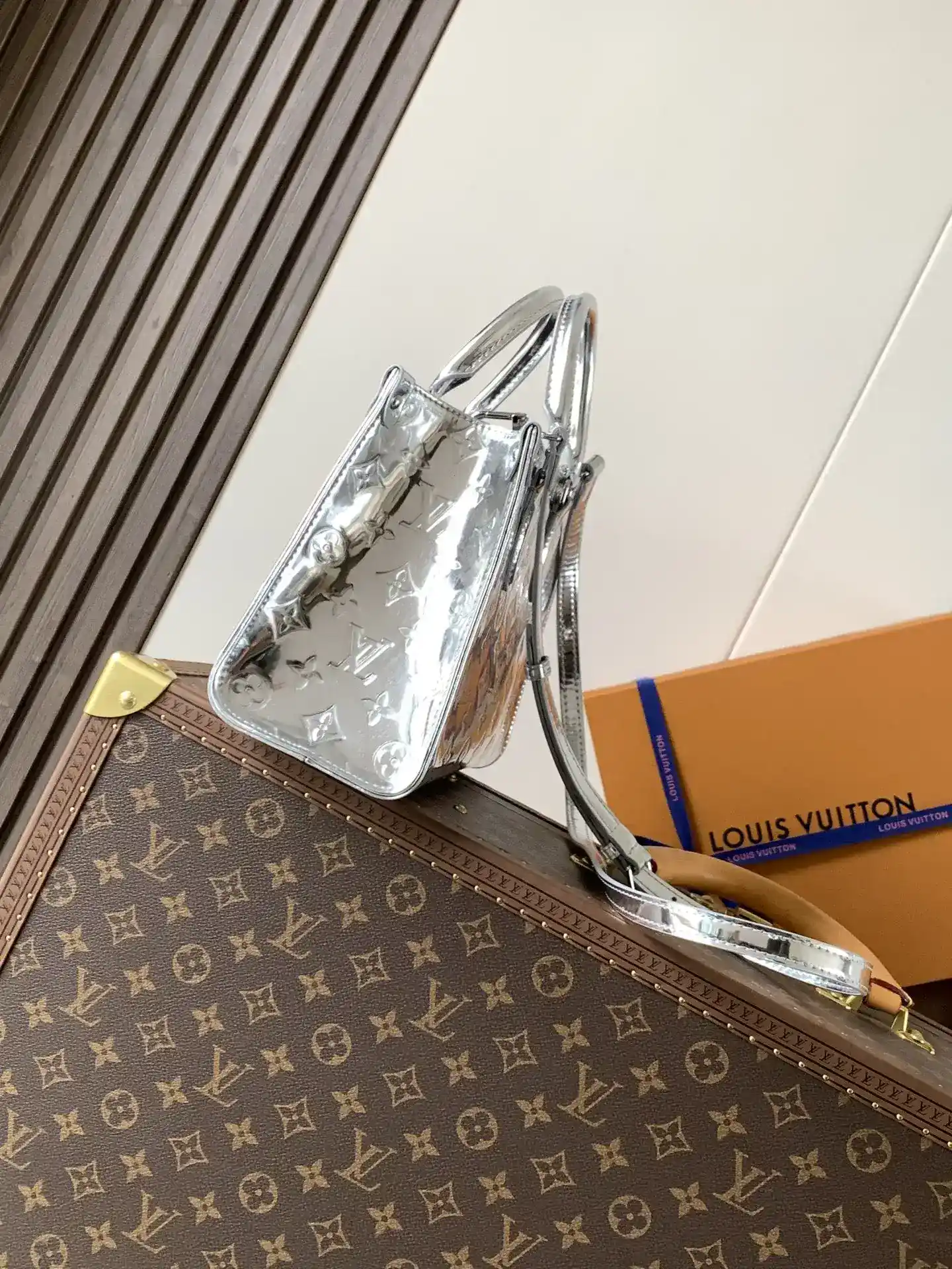 Louis Vuitton Onthego Silver Monogram Canvas Tote Bag product photo from LabelPicks