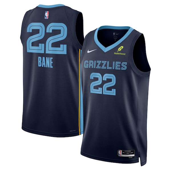 Desmond Bane Memphis Grizzlies Nike Unisex Swingman Badge Player Jersey - Icon Edition - Navy