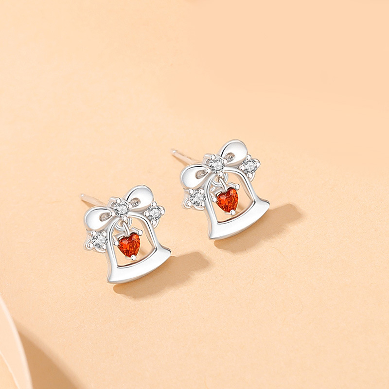925 Sterling Silver Christmas Tree Stud Earrings| Holiday Gift Jewelry