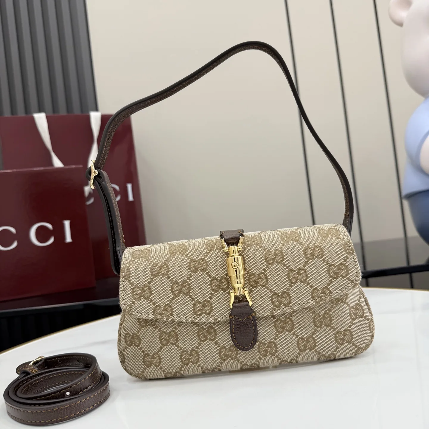 Gucci Jackie Brown Quilted Leather Shoulder Bag product photo from LabelPicks