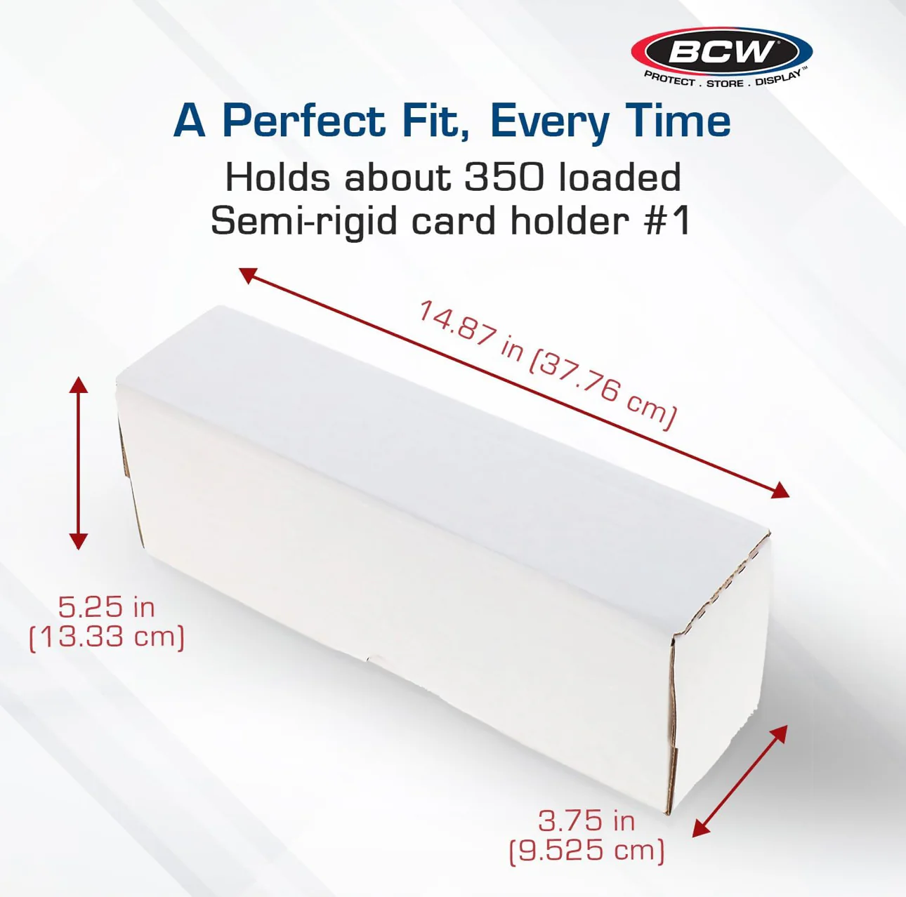 BCW 14-Inch White Card Holder Storage Box (Holds 350 Semi-Rigid #2 or 45 Magnetic Cards Holders)