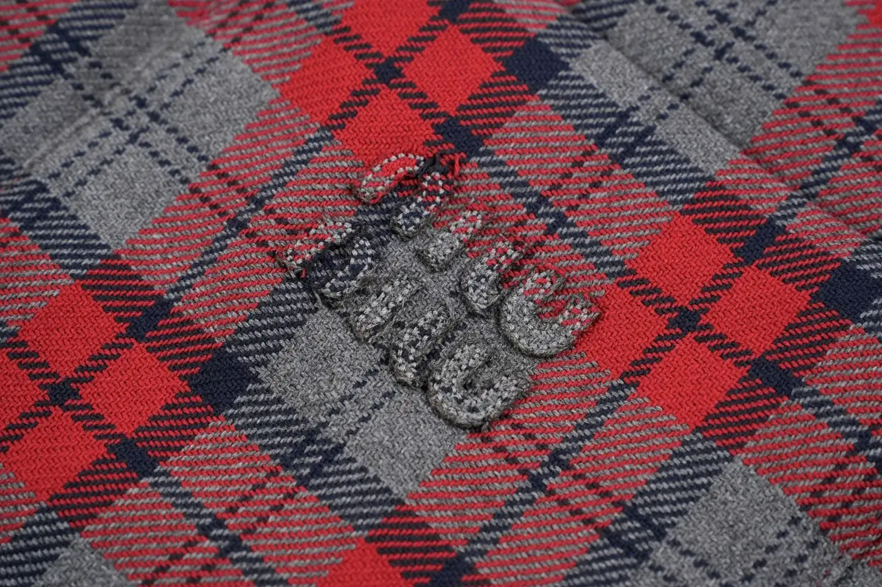 Miu Miu Red Green Check Logo Padded Jacket product photo from LabelPicks