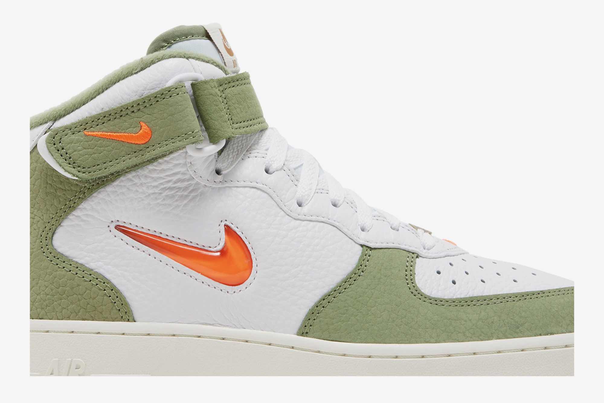 Nike Air Force 1 Mid QS ‘Olive Green Total Orange’ DQ3505-100