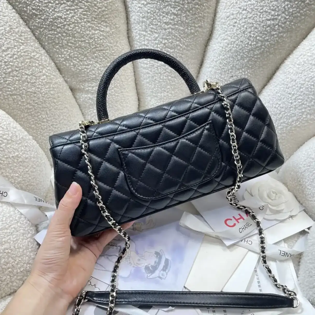 Chanel Coco Handle Black Calfskin Top Handle Bag product photo from LabelPicks