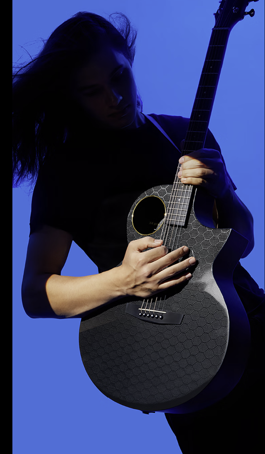 ENYA X4 Pro Black Smart Carbon Fiber Acoustic Guitar For Learner Starter - GreshamTech