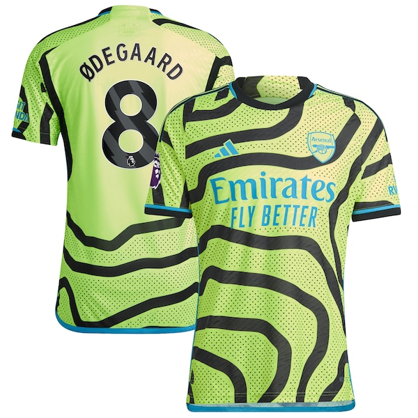 Martin Odegaard Arsenal adidas 2023/24 Away Authentic Player Jersey - Yellow/Red
