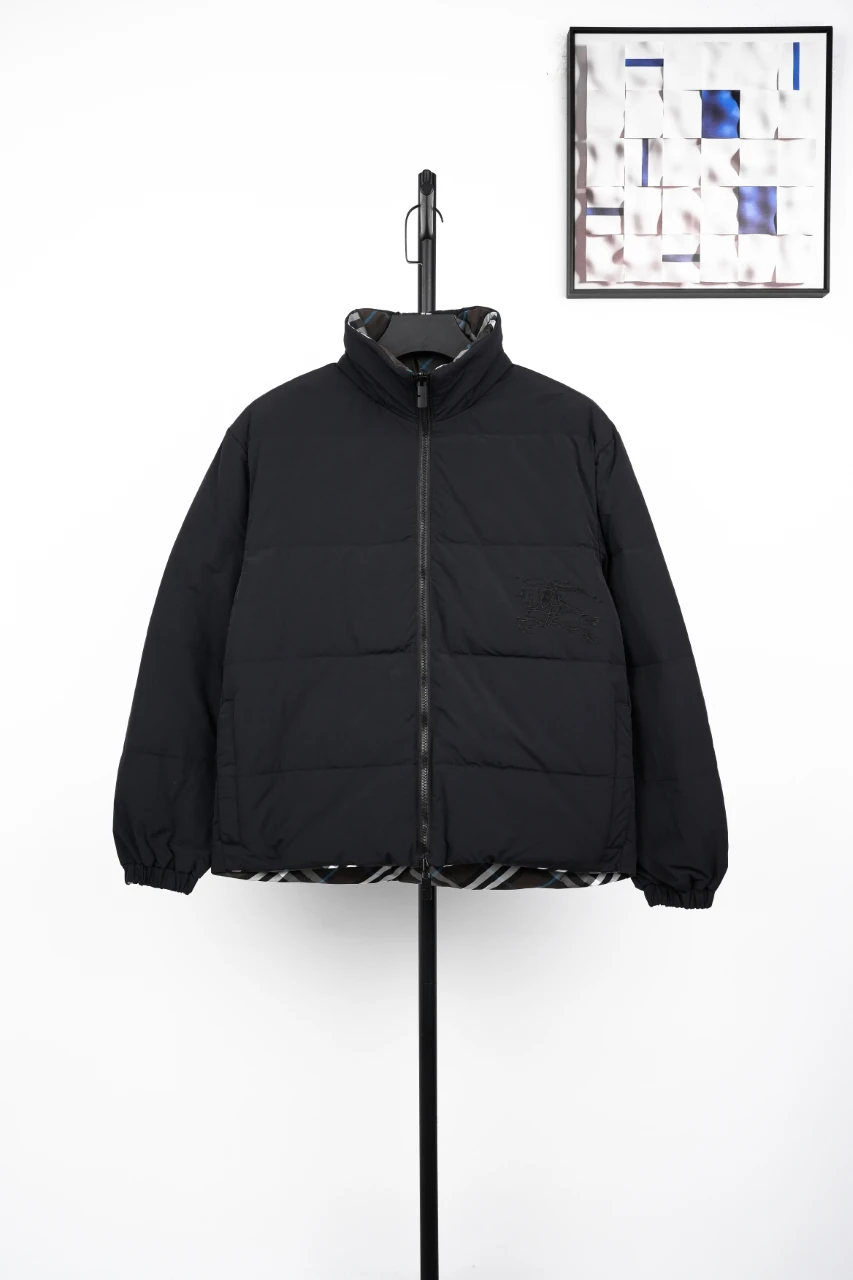 Burberry Black Reversible Check Down Jacket product photo from LabelPicks