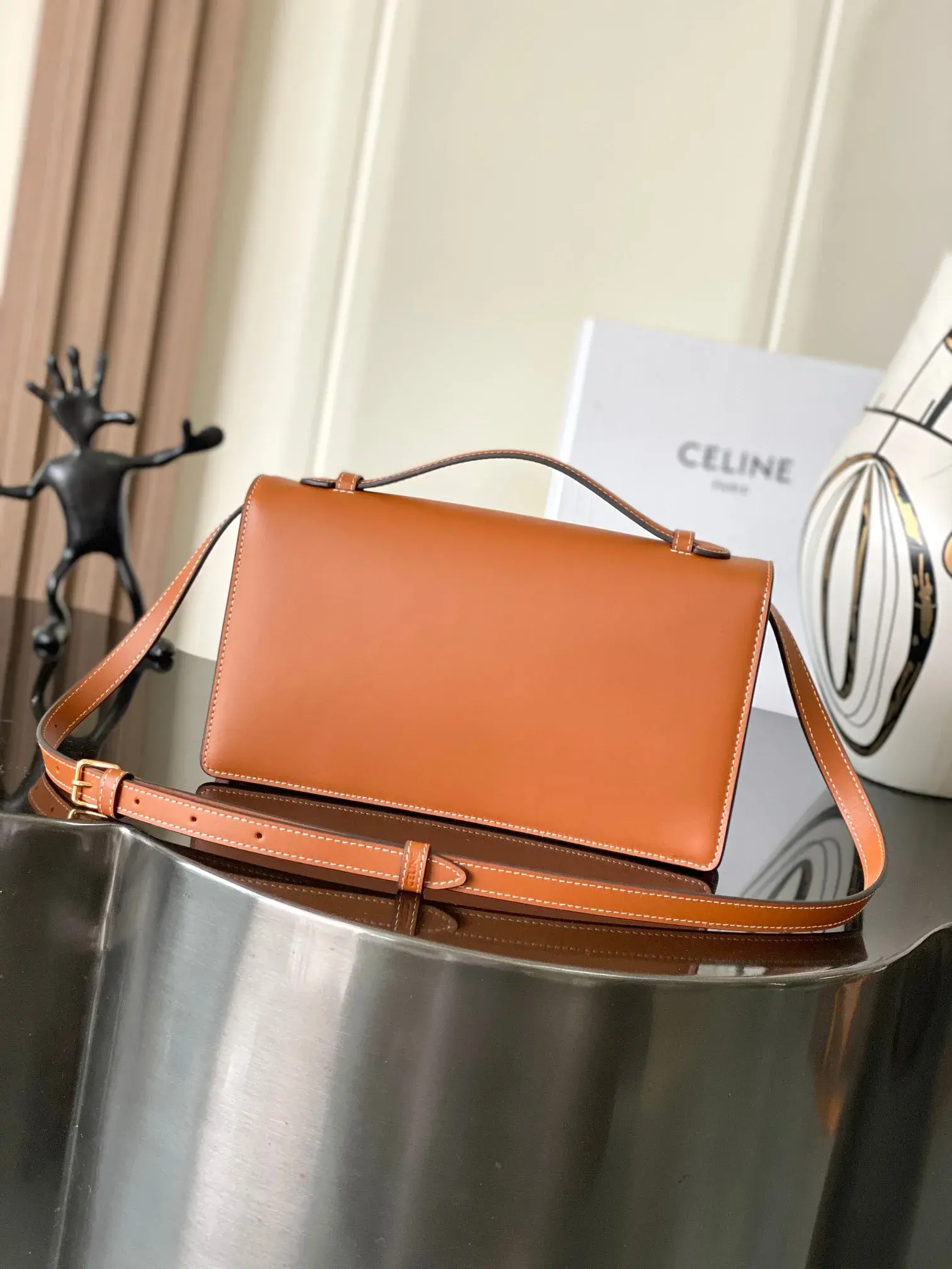 Celine Triomphe Calfskin Crossbody Bag product photo from LabelPicks