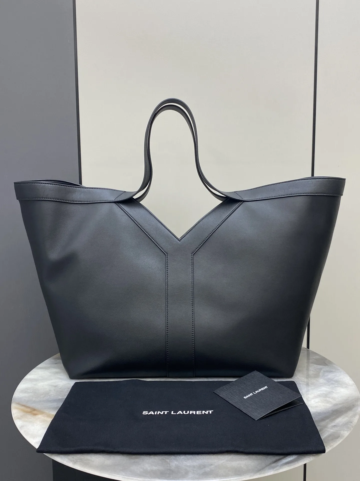 Saint Laurent Grained Leather Tote Bag product photo from LabelPicks