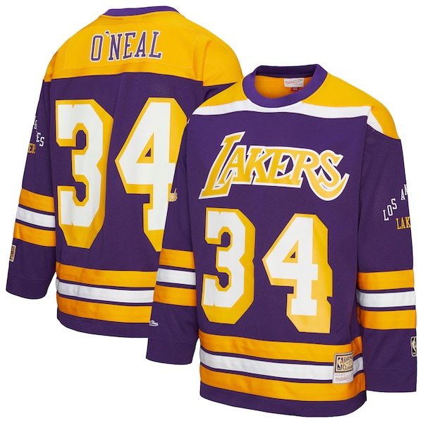 Shaquille O'Neal Los Angeles Lakers  Unisex Maxxed Out Fashion Hockey Jersey - Purple