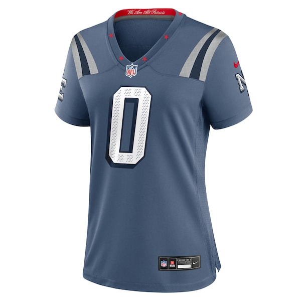 Christian Gonzalez New England Patriots Nike Women's 2025 Rivalries Collection Game Jersey - Storm Blue