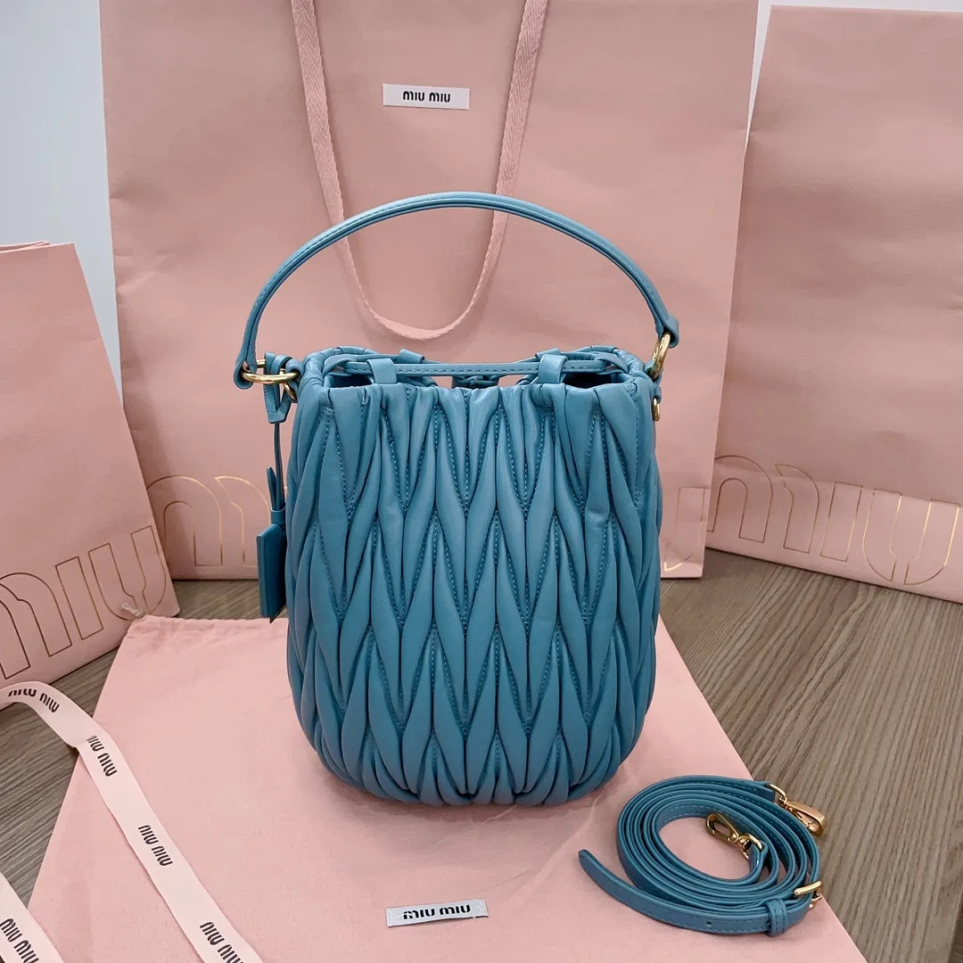 Miu Miu Lambskin Matelasse Bucket Bag product photo from LabelPicks