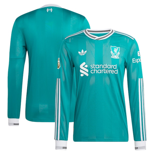 Liverpool adidas 2025/26 Third Authentic Long Sleeve Jersey - Green