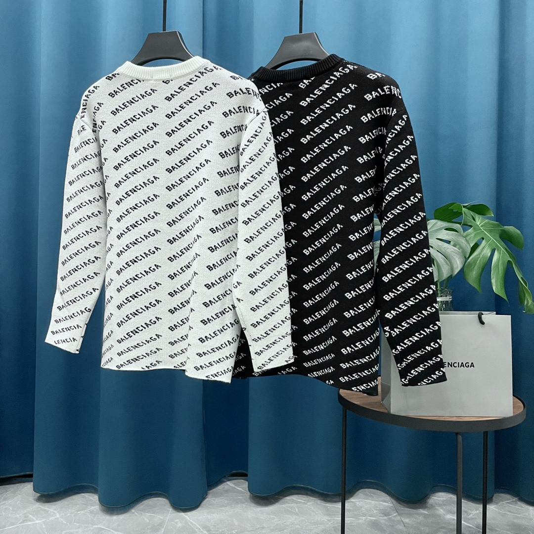 Jacquard Long Sleeve Round Neck Knitted Sweater