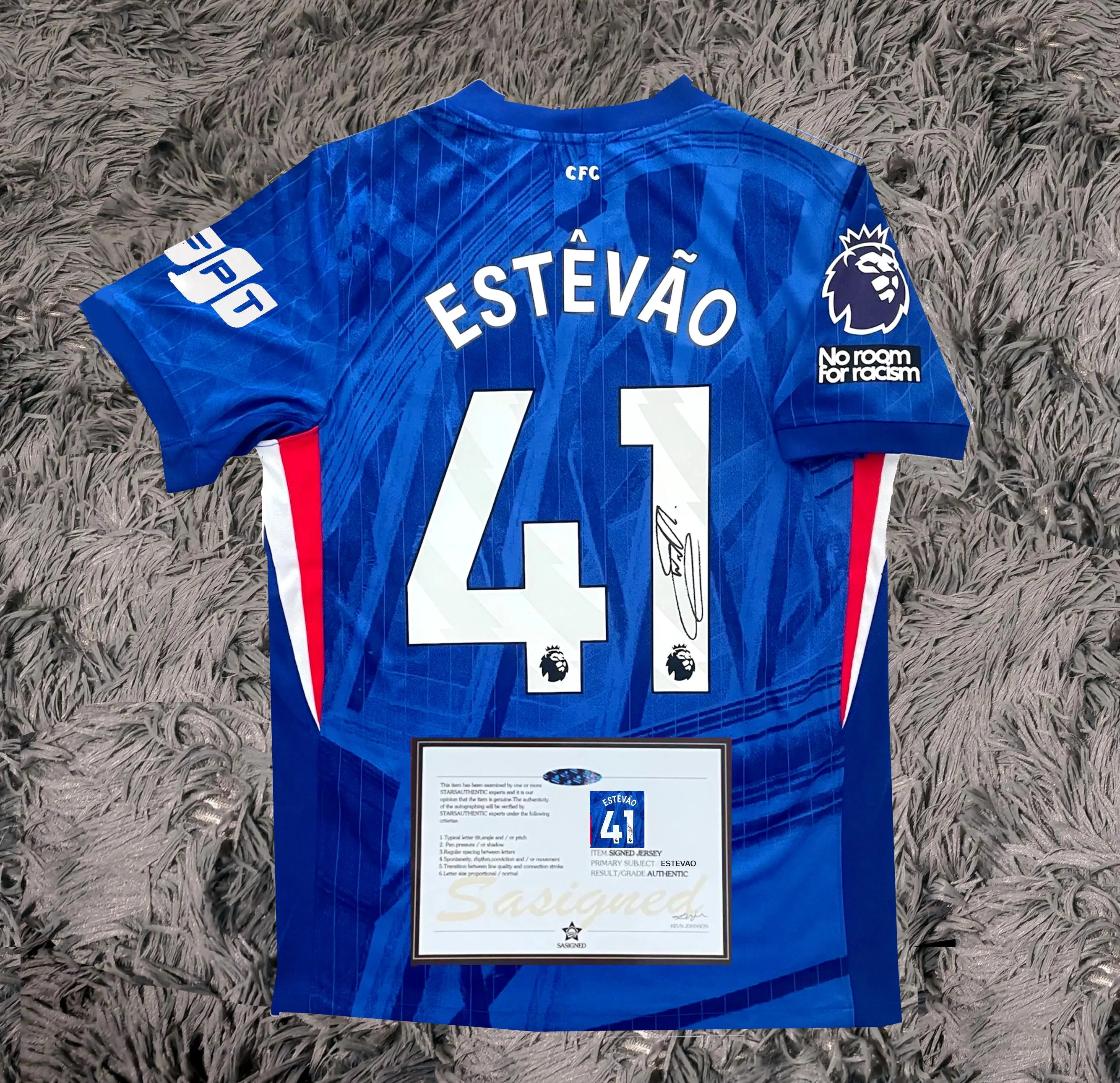 Estevao Willian SIGNED Chelsea 25/26 Home Shirt Jersey - COA - 2025