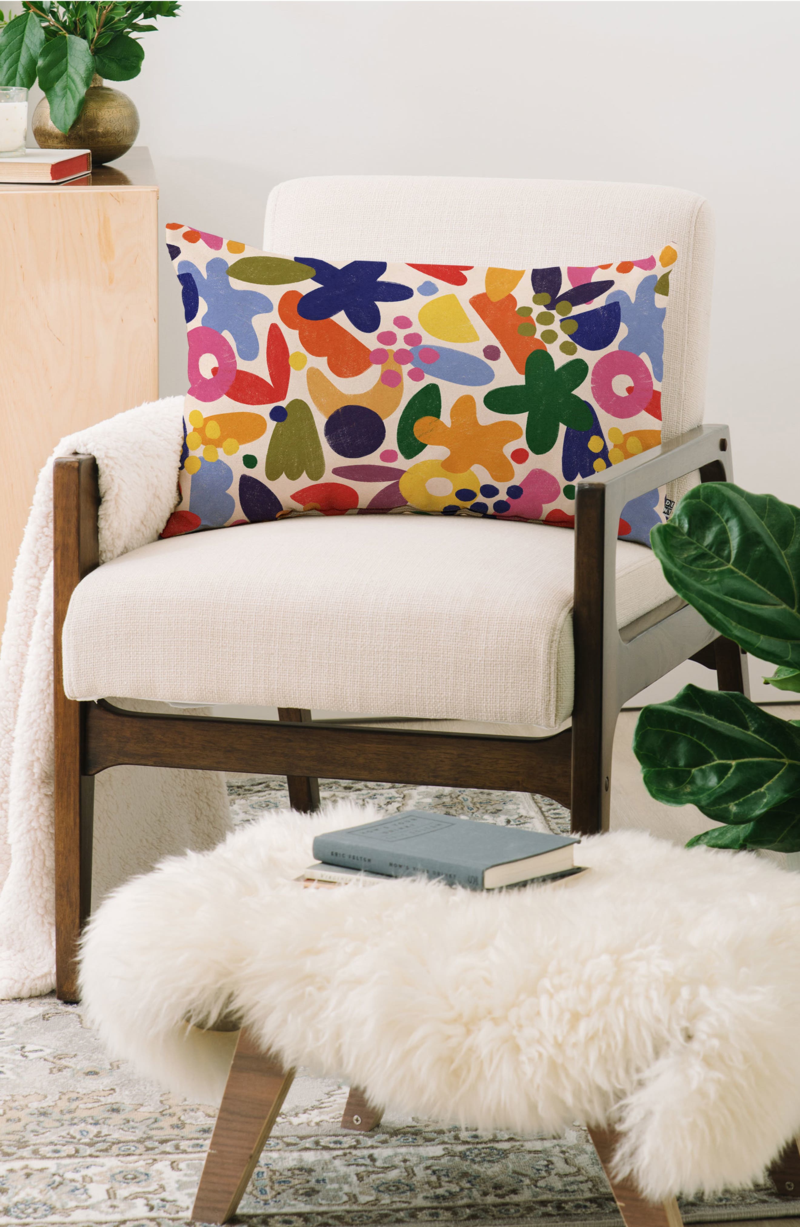 Deny Designs Alisa Galitsyna Bright Abstract Lumbar Throw Pillow