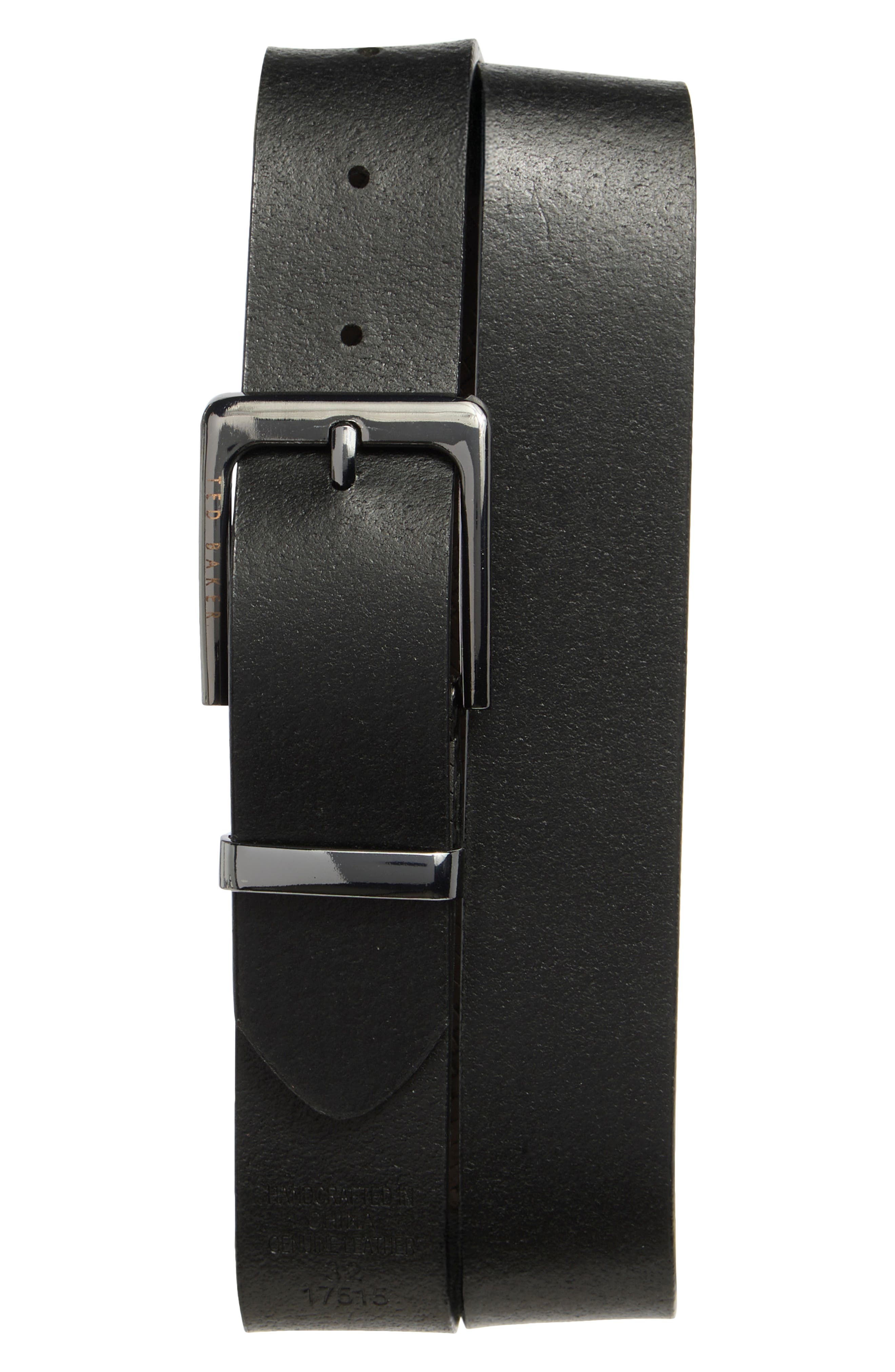 Ted Baker London Reversible Embossed Leather Belt