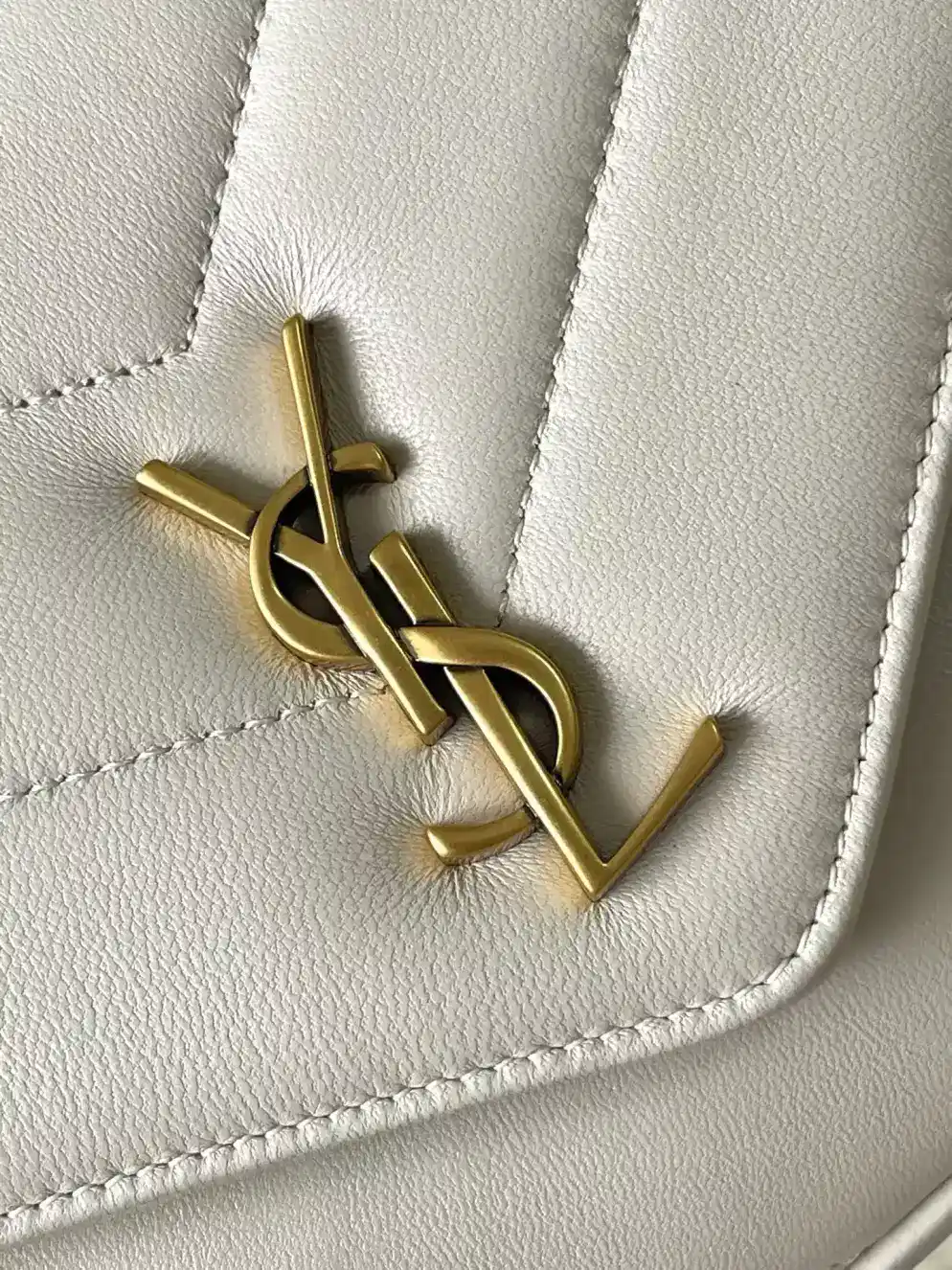 Saint Laurent White Loulou Quilted Leather Crossbody Bag product photo from LabelPicks