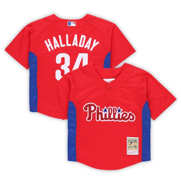 Roy Halladay Philadelphia Phillies  Toddler Cooperstown Collection Mesh Batting Practice Jersey - Red