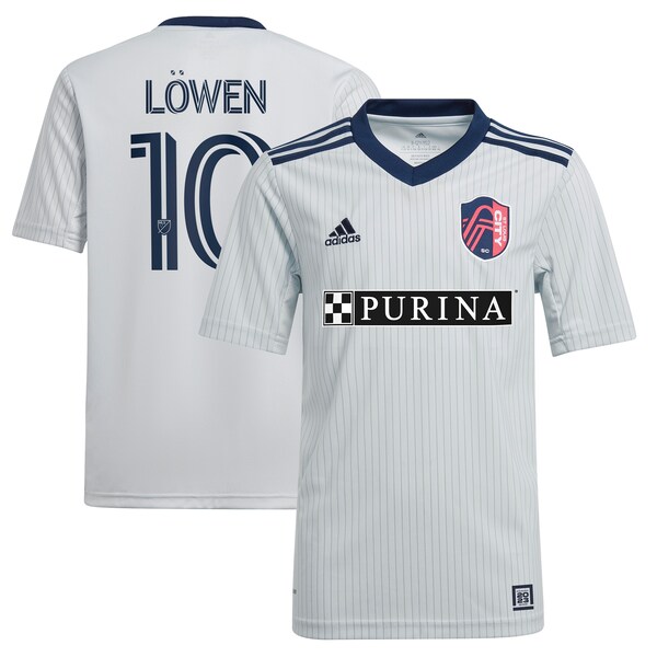 Eduard Löwen St. Louis City SC adidas Youth 2024 The Spirit Kit Replica Jersey - Gray