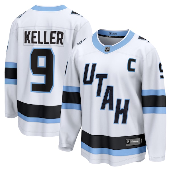 Clayton Keller Utah Mammoth  Away Breakaway Player Jersey - White/Black