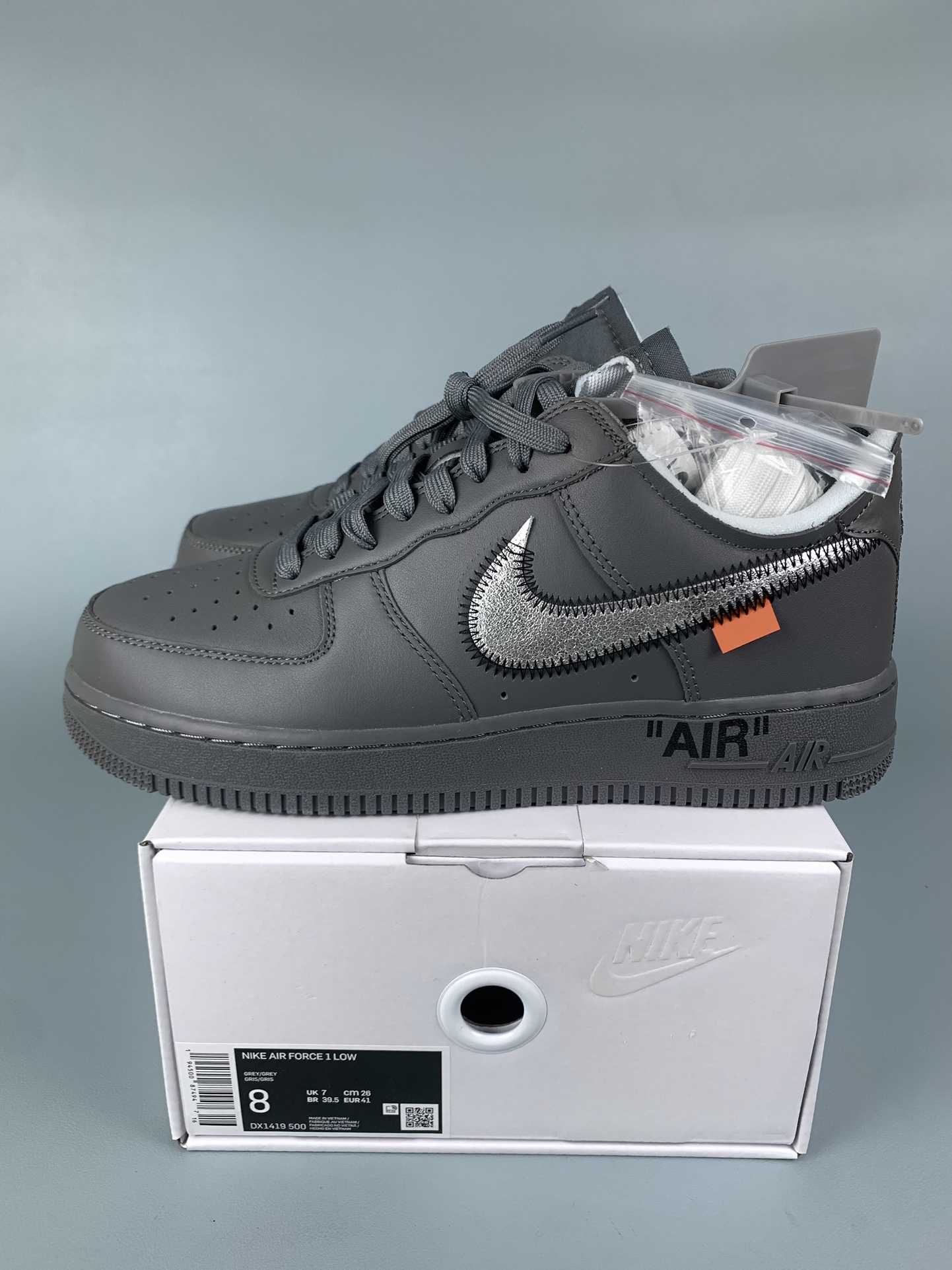 Off-White x Nike Air Force 1 Low 'Grey' Custom Shoes