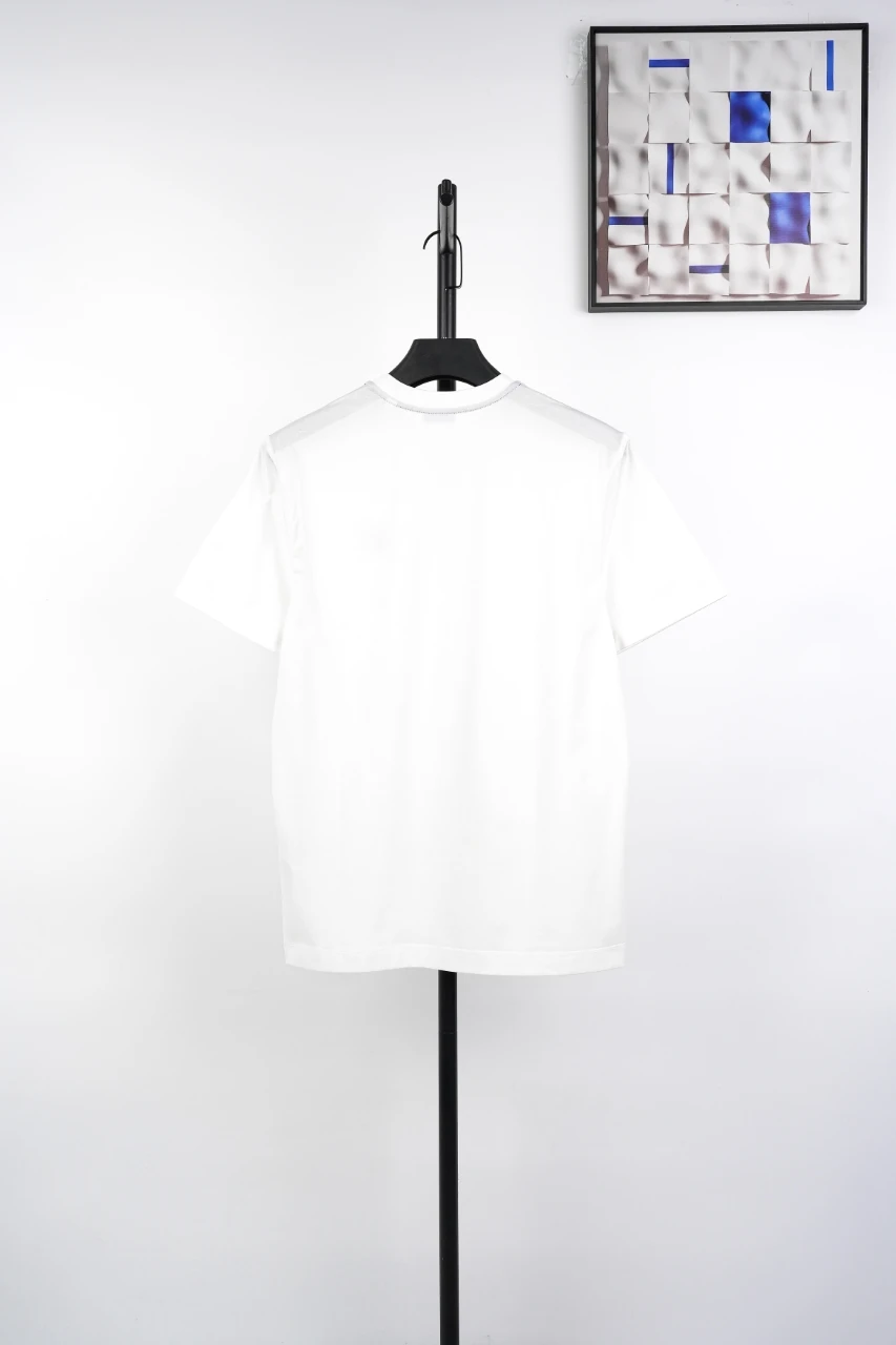 Burberry White Blue Equestrian Knight Embroidered T-Shirt product photo from LabelPicks