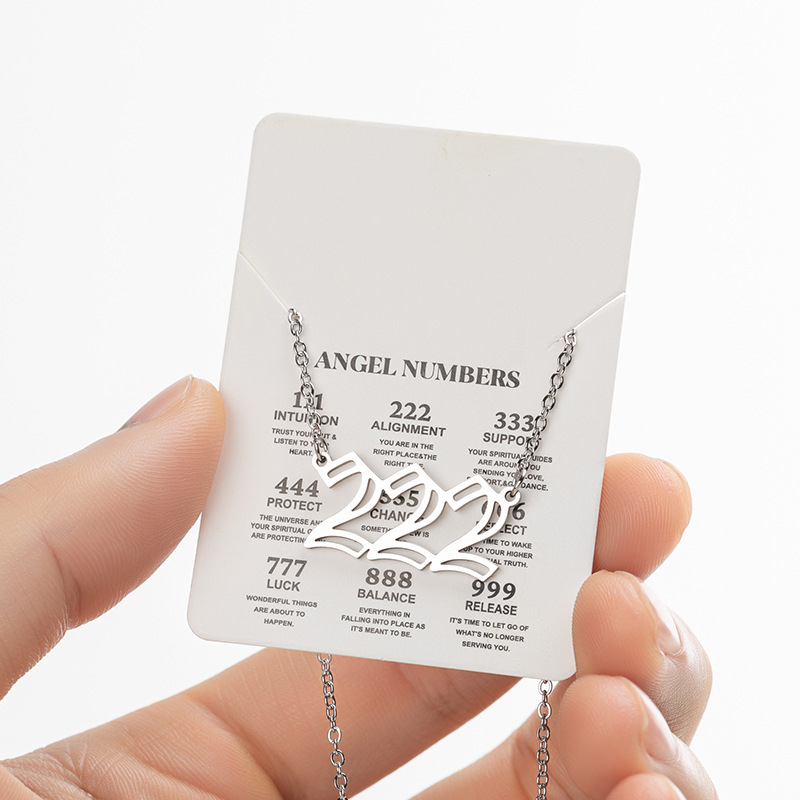 New Openwork 222 Angel Number Necklace