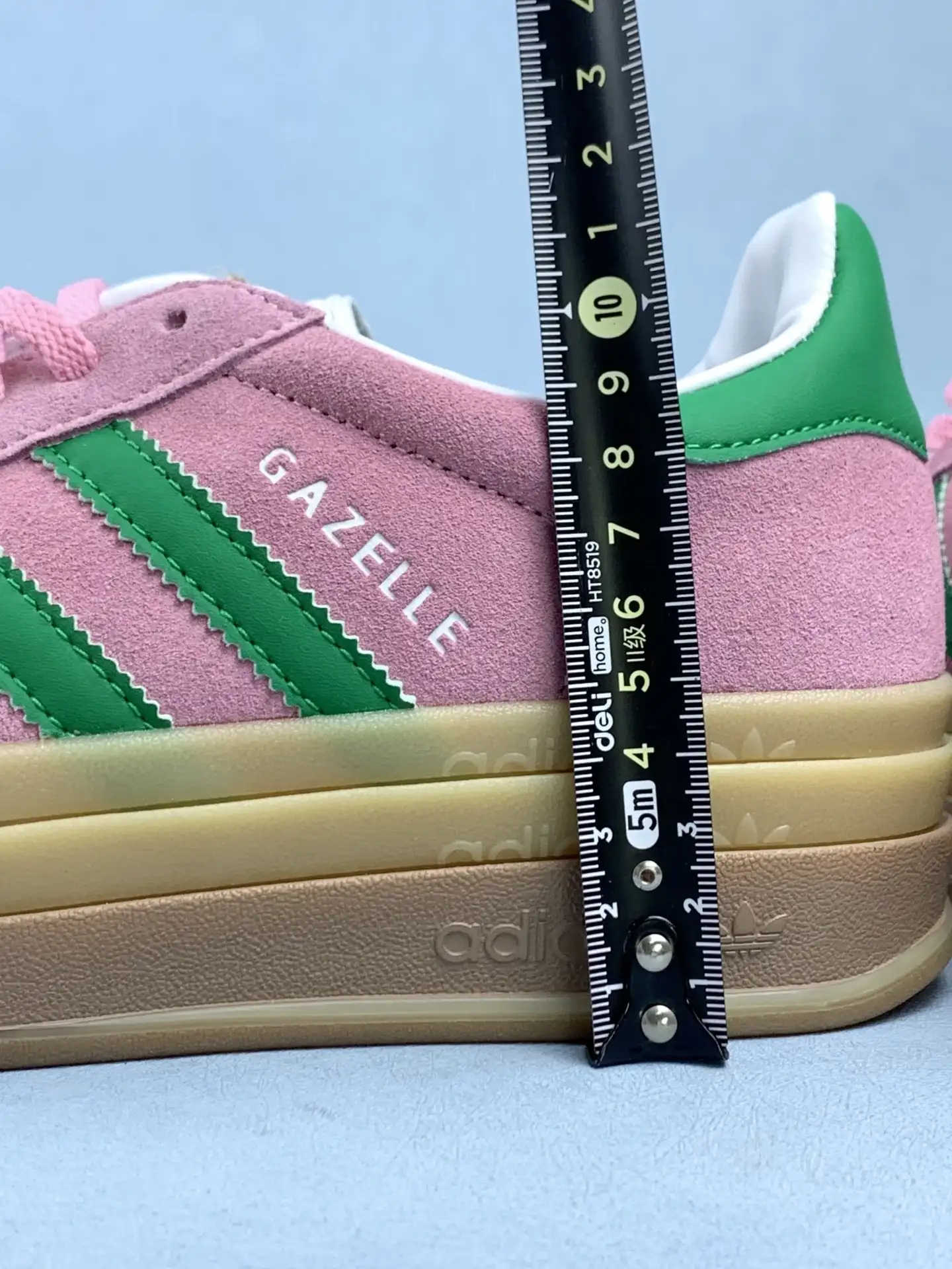 adidas Gazelle Bold True Pink Green Shoes product photo from LabelPicks
