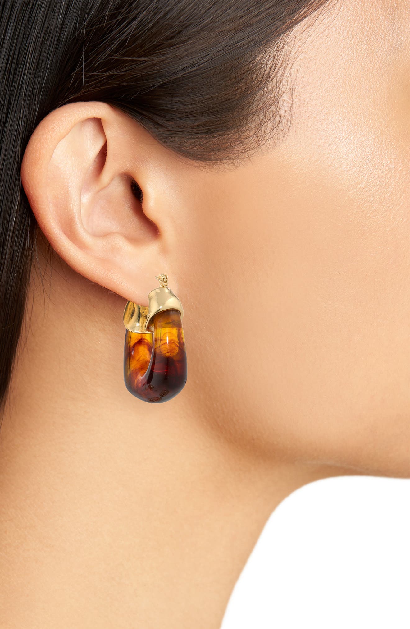 NATASHA Set of 2 Resin Hoop Earrings