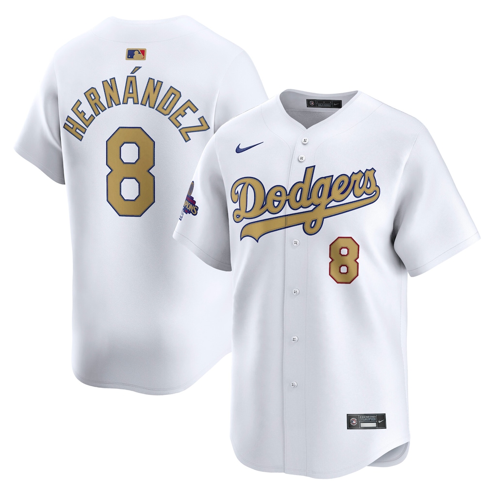 Enrique Hernández Los Angeles Dodgers Nike 2025 Gold Collection Limited Jersey – White