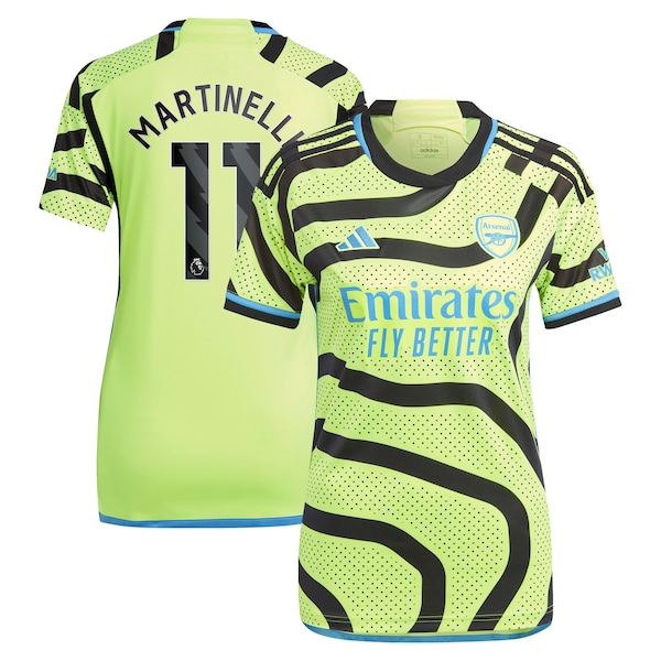 Gabriel Martinelli Arsenal adidas Women's 2023/24 Away Replica Player Jersey - Yellow