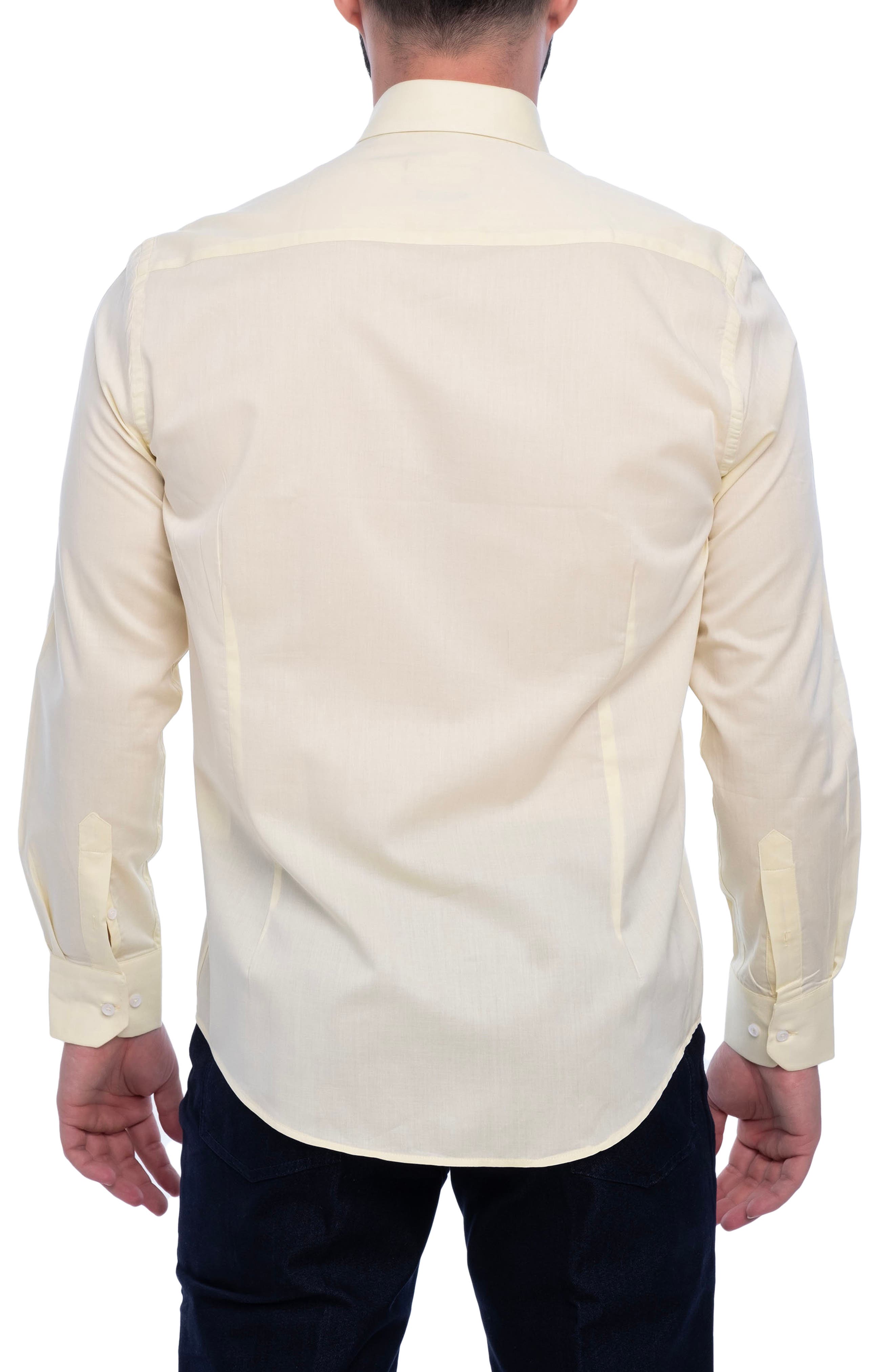 VELLAPAIS Crystal Slim Fit Cotton Dress Shirt