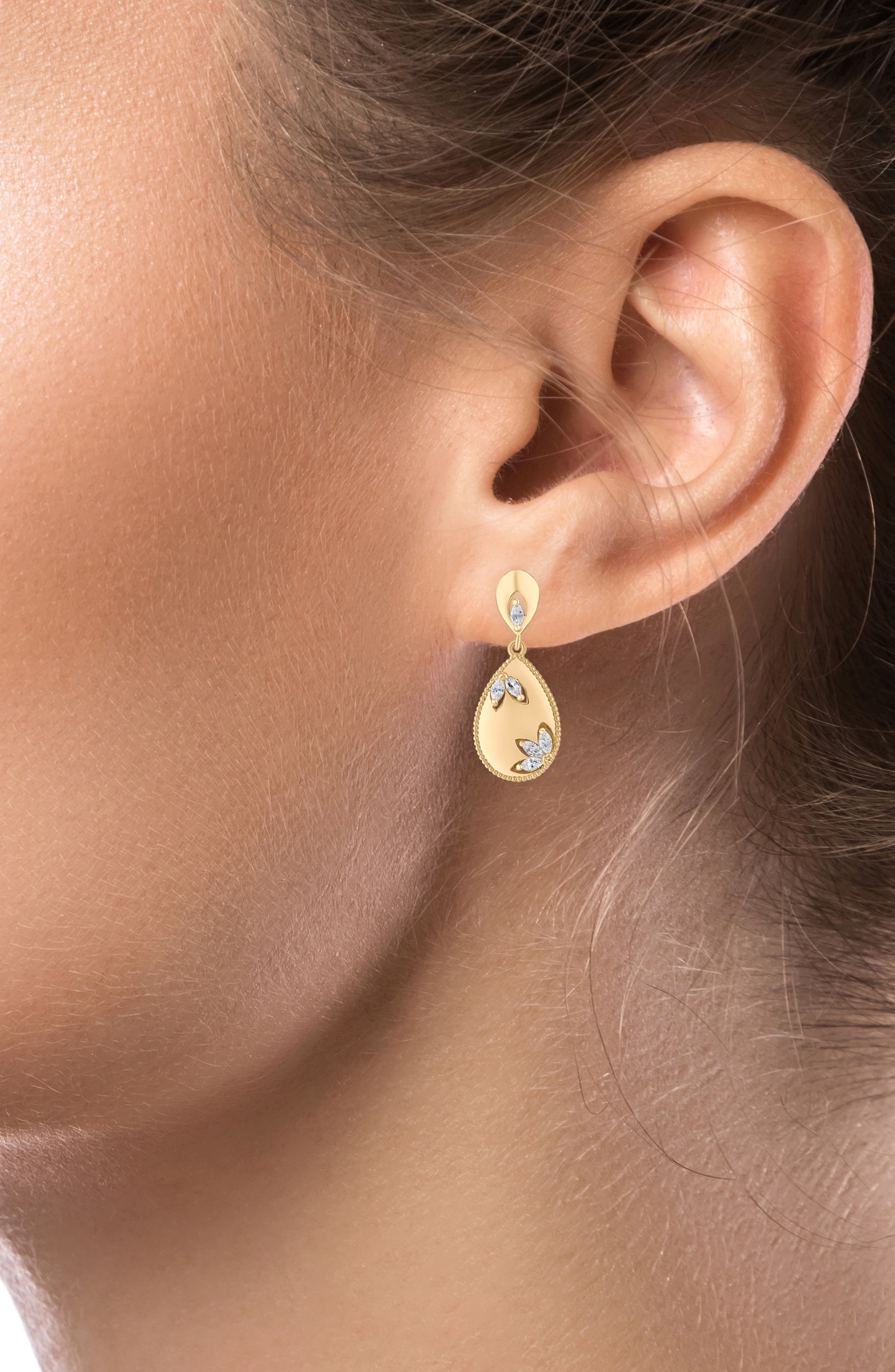 JARDIN Cubic Zirconia Teardrop Earrings (Nordstrom Exclusive)