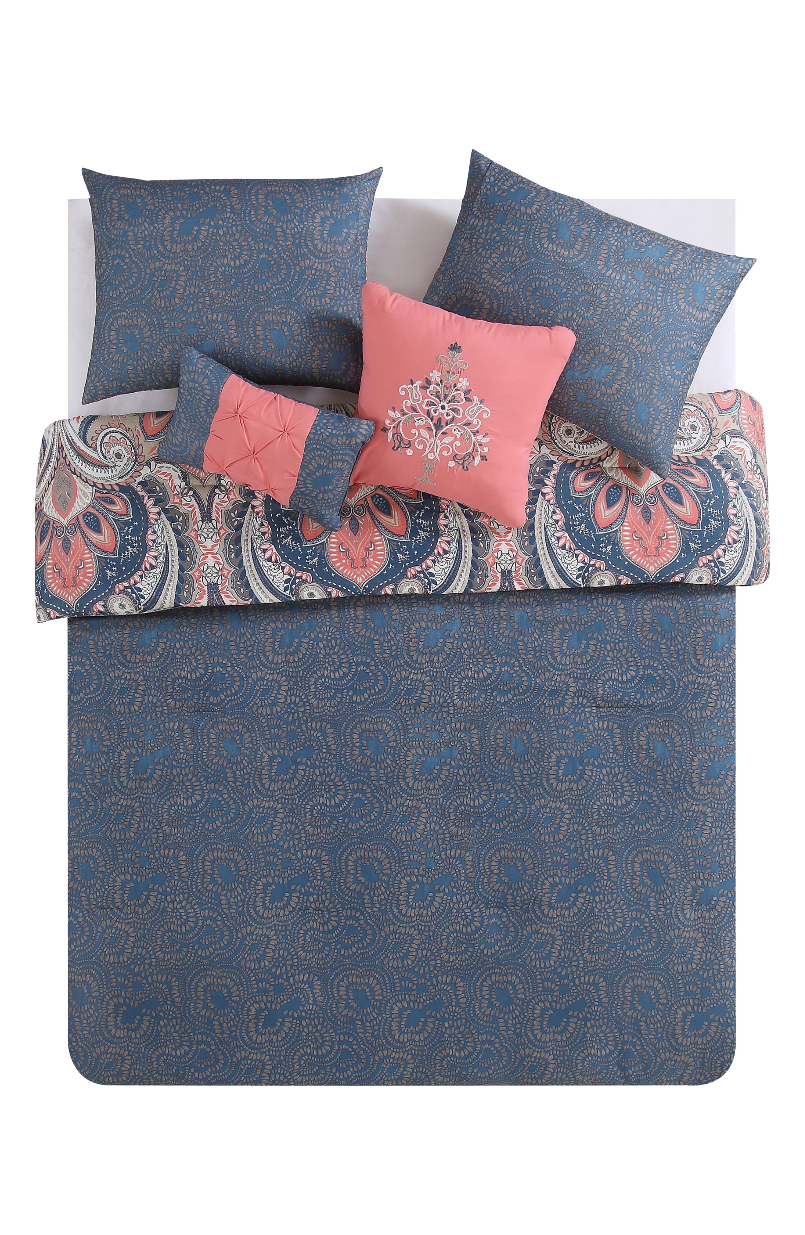 VCNY HOME Damask Reversible Comforter Set - Full/Queen