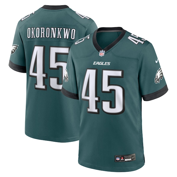 Ogbonnia Okoronkwo Philadelphia Eagles Nike Team Game Jersey - Midnight Green