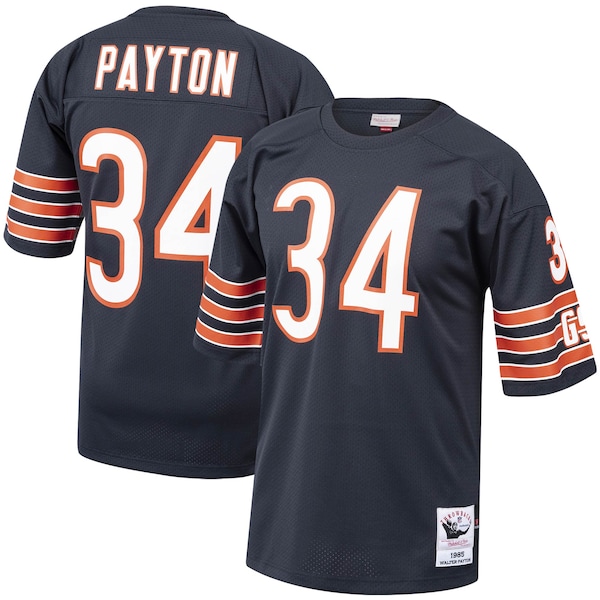 Walter Payton Chicago Bears 1985 Authentic Throwback Retired Player Jersey - Navy/White