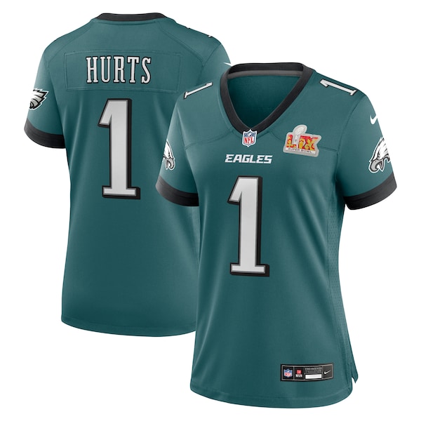 Jalen Hurts Philadelphia Eagles Nike Women's Super Bowl LIX Game Player Jersey - Midnight Green